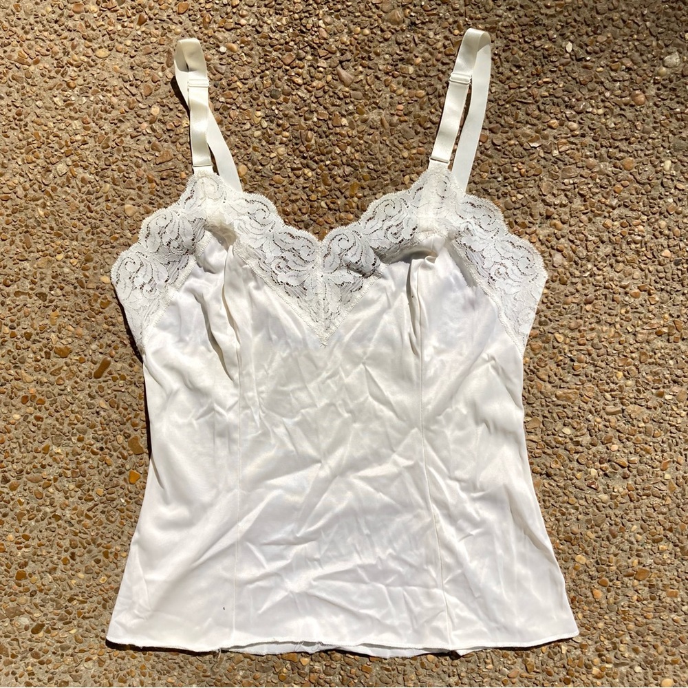 Vintage Komar Lace Lined Slip Tank